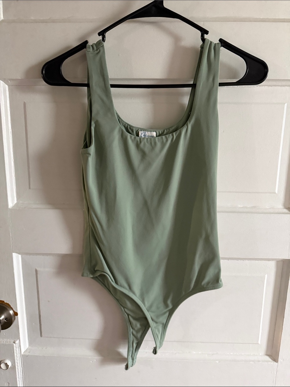 Blue Rain Sage Green Scoop Neck Bodysuit